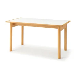 Outlet Muji Mesa de madera de caucho rectangular mediana