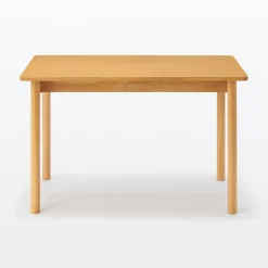 Clearance Muji Mesa de madera de caucho rectangular pequeña