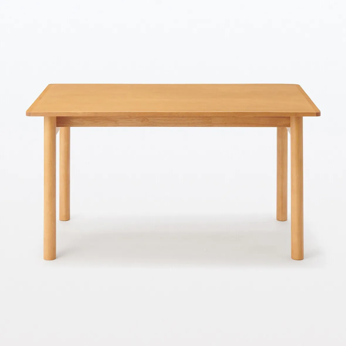 Best Muji Mesa de madera de caucho rectangular mediana