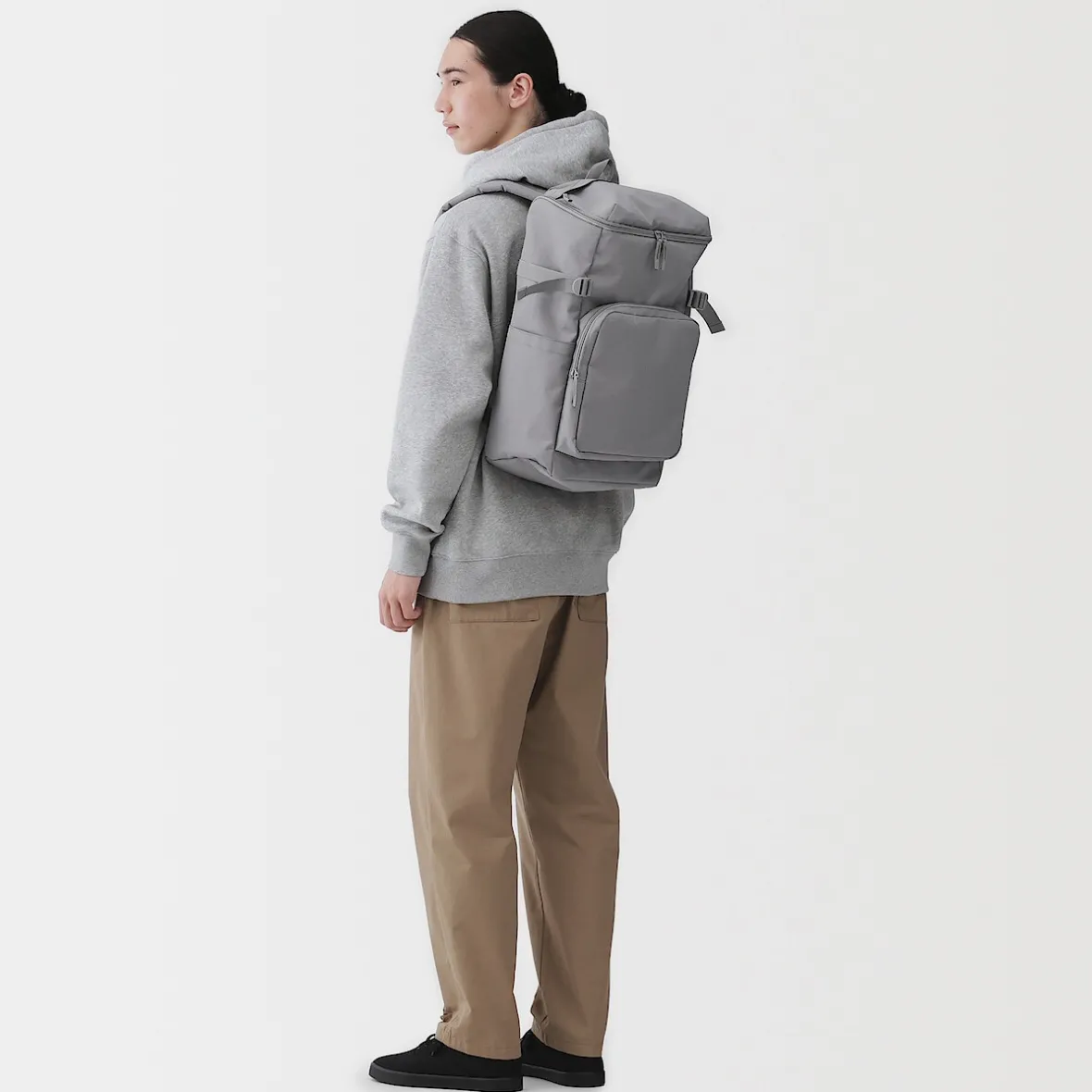 Hot Muji Mochila de cierre superior y poliéster reciclado repelente al agua
