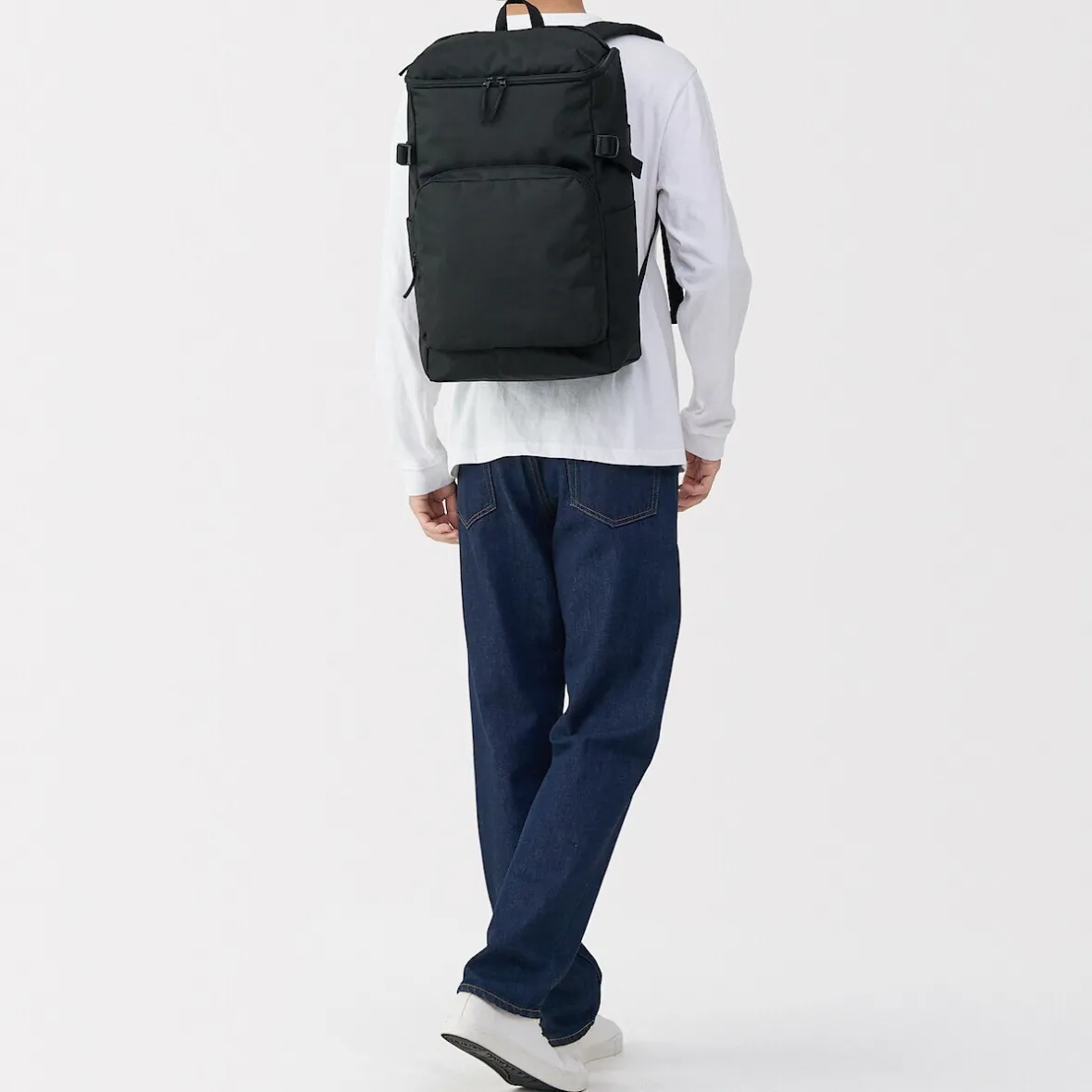Hot Muji Mochila de cierre superior y poliéster reciclado repelente al agua
