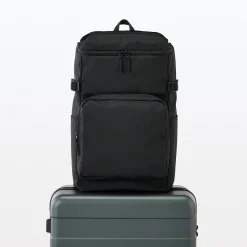 Hot Muji Mochila de cierre superior y poliéster reciclado repelente al agua