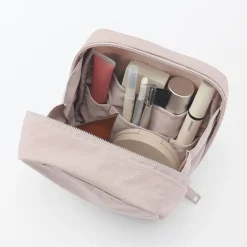 Hot Muji Neceser de maquillaje de nailon texturizado