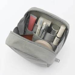 Hot Muji Neceser de maquillaje de nailon texturizado