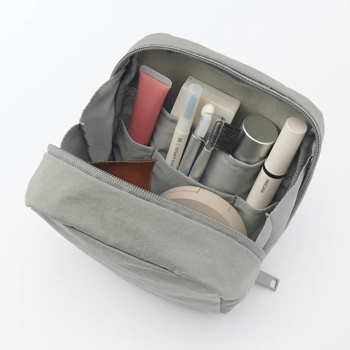 Hot Muji Neceser de maquillaje de nailon texturizado
