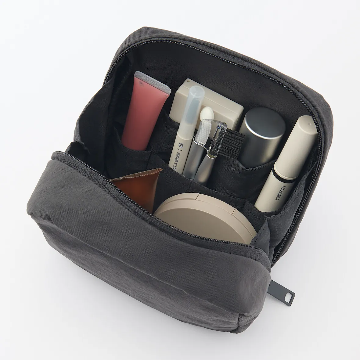 Hot Muji Neceser de maquillaje de nailon texturizado