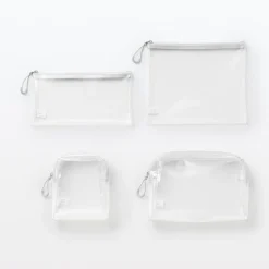 Clearance Muji Neceser transparente ‐ Estuche de viaje 12 x 18,5 x 4 cm
