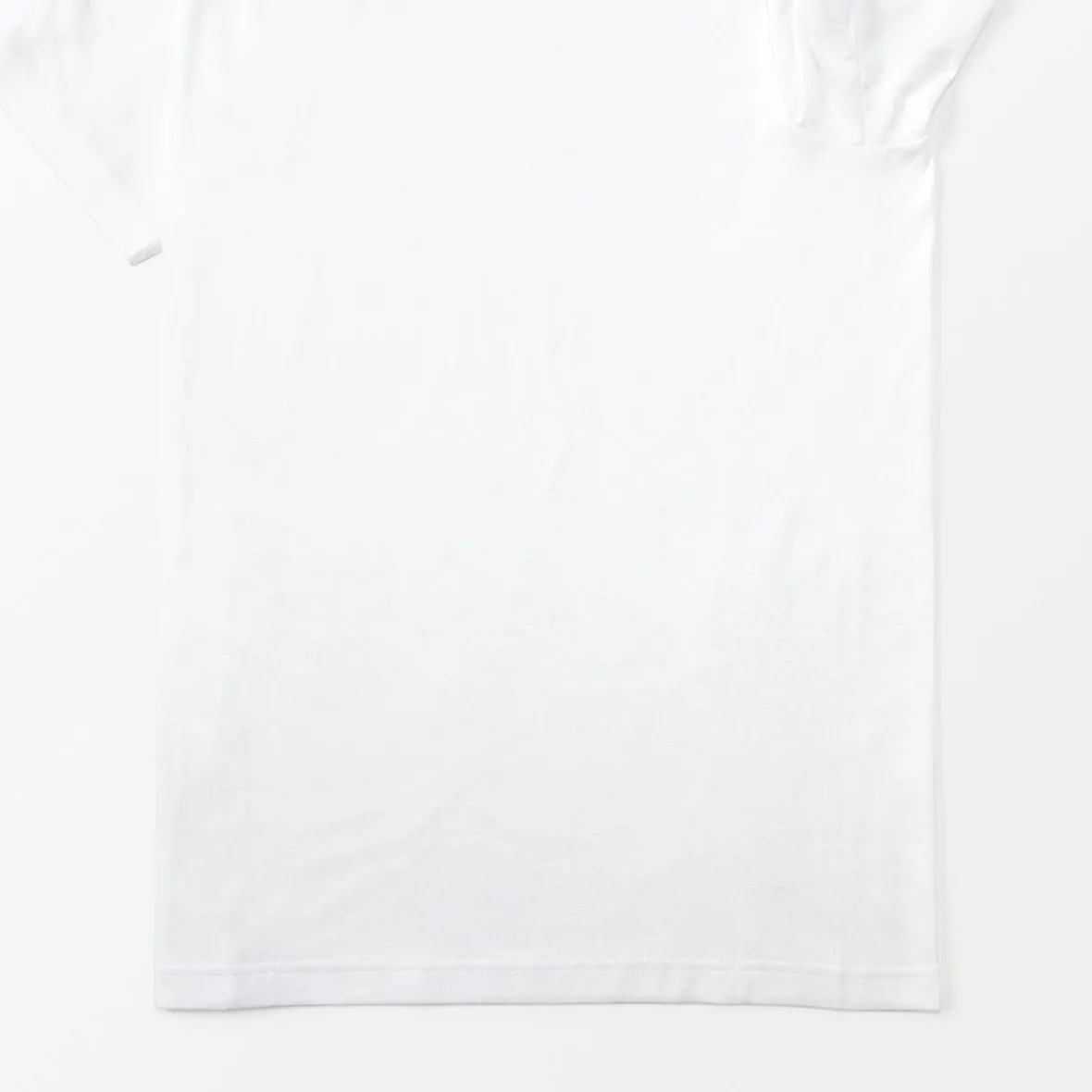 Muji Pack de 2 camisetas de algodón con cuello redondo sin costuras laterales para hombre