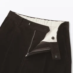 Outlet Muji Pantalón ancho plisado de pana en mezcla de kapok para mujer