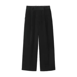 Outlet Muji Pantalón ancho plisado de pana en mezcla de kapok para mujer