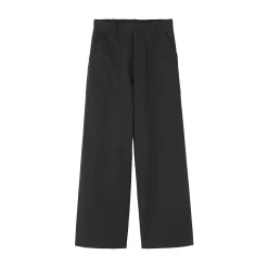 Outlet Muji Pantalón de algodón con patrón de espina de pez para mujer