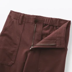 Outlet Muji Pantalón de algodón con patrón de espina de pez para mujer