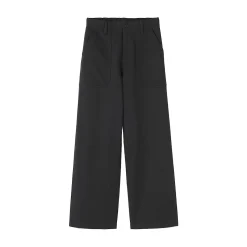 Outlet Muji Pantalón de algodón con patrón de espina de pez para mujer