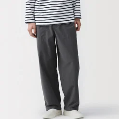 Clearance Muji Pantalón de cintura y tejido elástico bidireccional para hombre