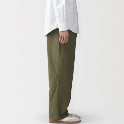 Clearance Muji Pantalón de cintura y tejido elástico bidireccional para hombre