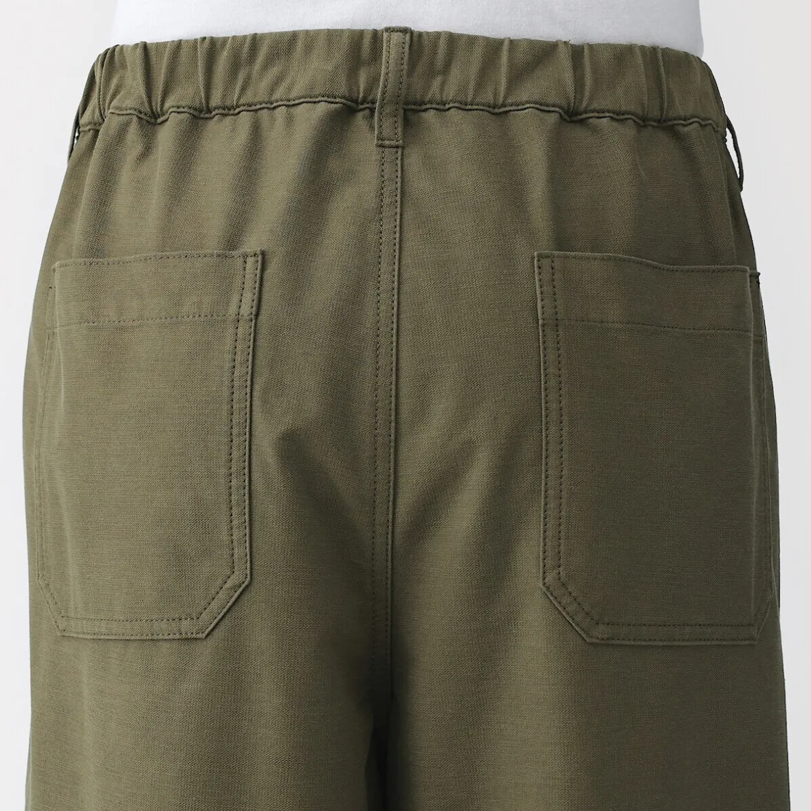 Clearance Muji Pantalón de cintura y tejido elástico bidireccional para hombre