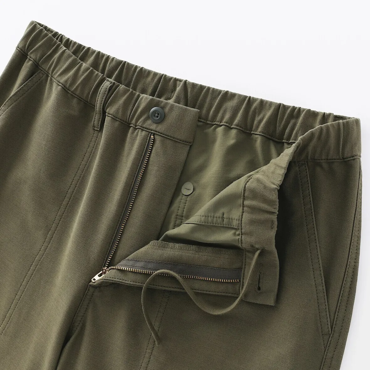 Clearance Muji Pantalón de cintura y tejido elástico bidireccional para hombre