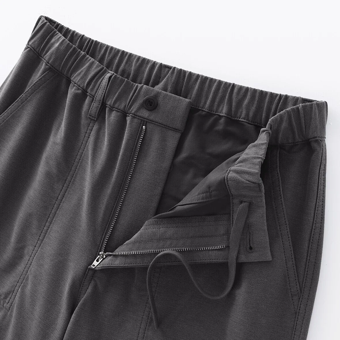 Clearance Muji Pantalón de cintura y tejido elástico bidireccional para hombre