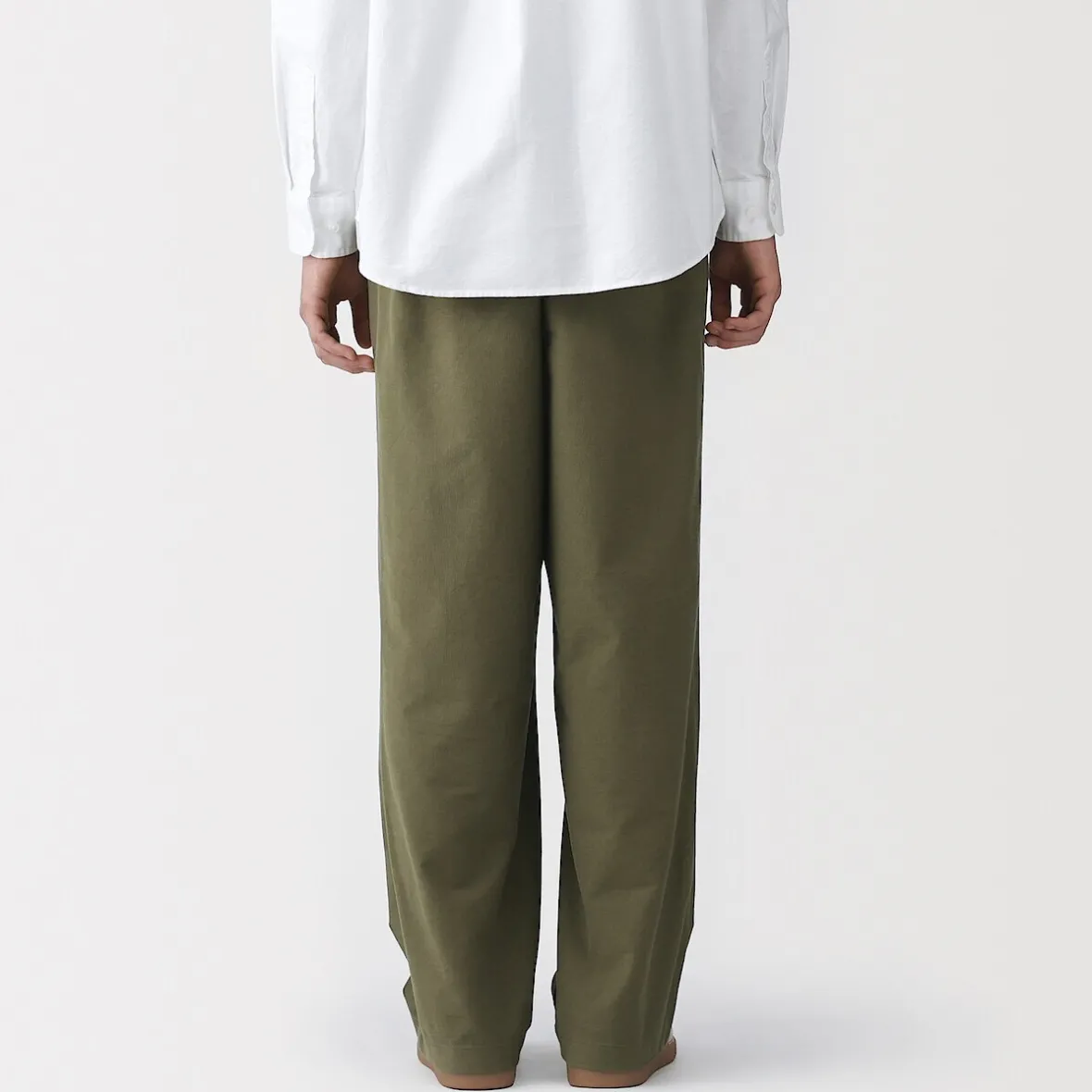Clearance Muji Pantalón de cintura y tejido elástico bidireccional para hombre