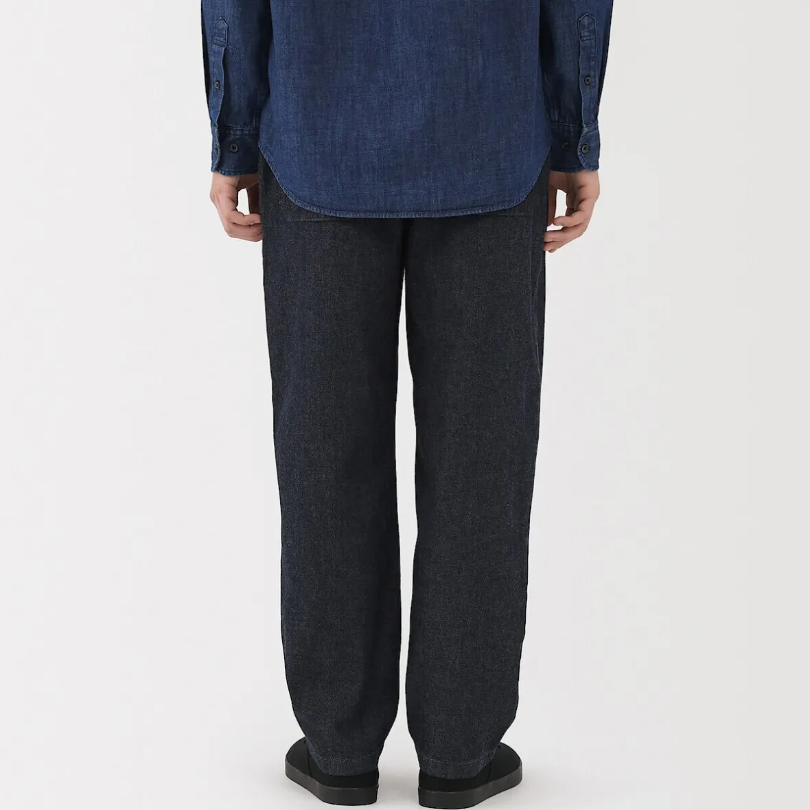 Best Muji Pantalón de corte cómodo y denim lavado para hombre ‐ Indigo