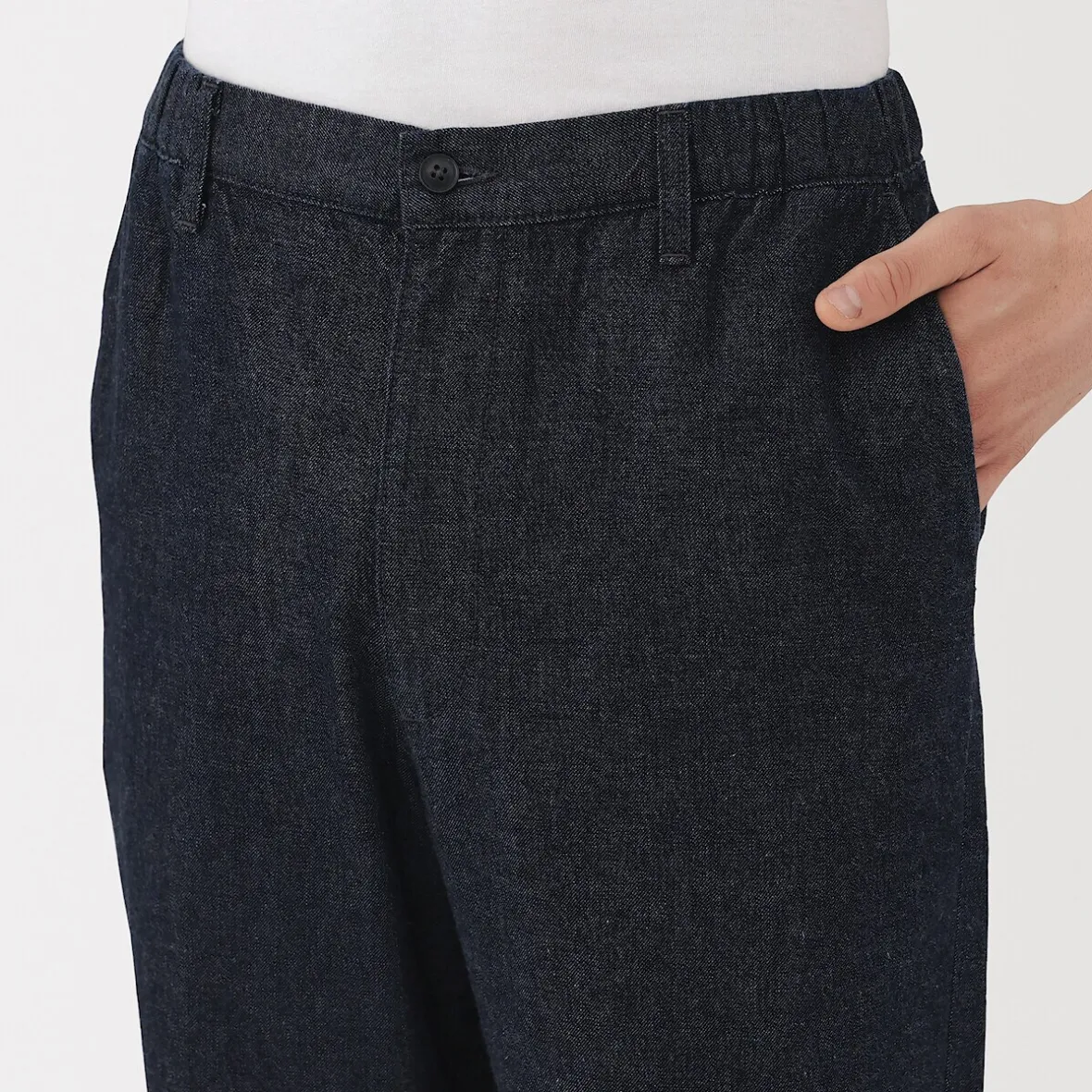 Best Muji Pantalón de corte cómodo y denim lavado para hombre ‐ Indigo