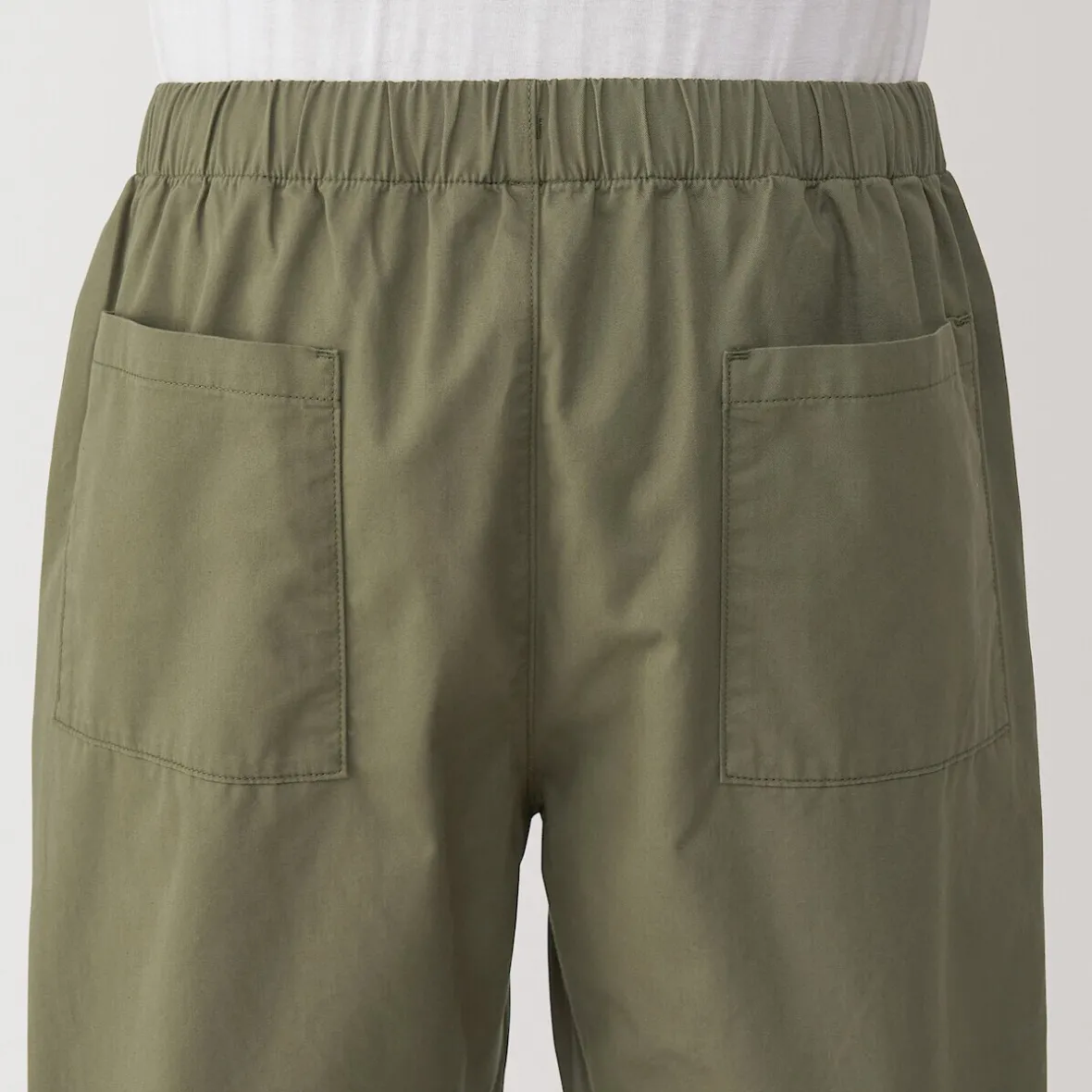 New Muji Pantalón de corte cómodo y algodón lavado para hombre
