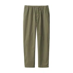 New Muji Pantalón de corte cómodo y algodón lavado para hombre