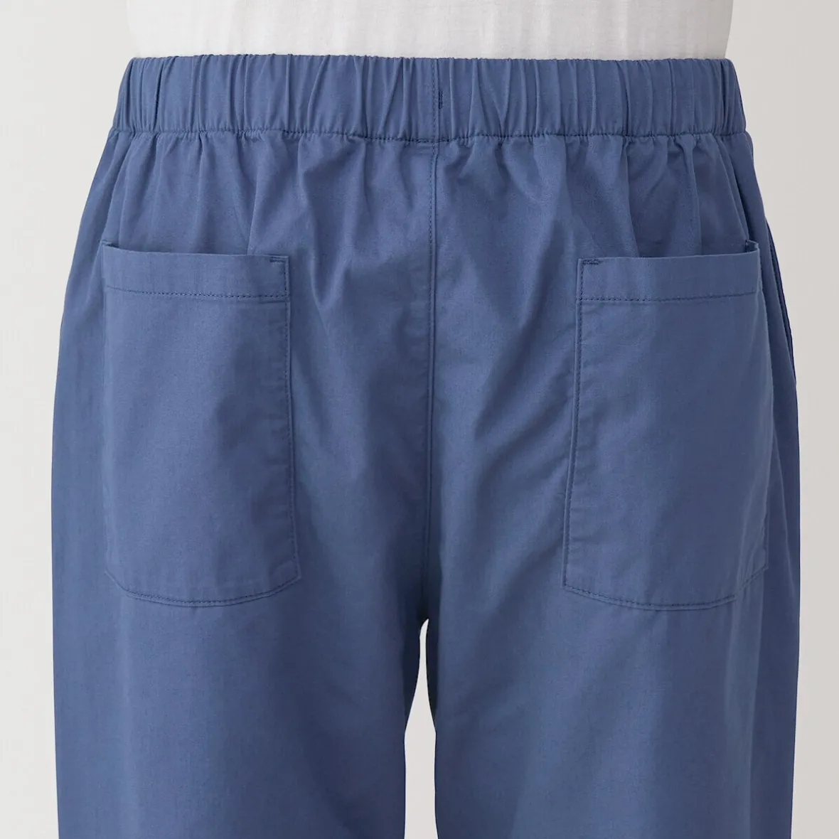 New Muji Pantalón de corte cómodo y algodón lavado para hombre