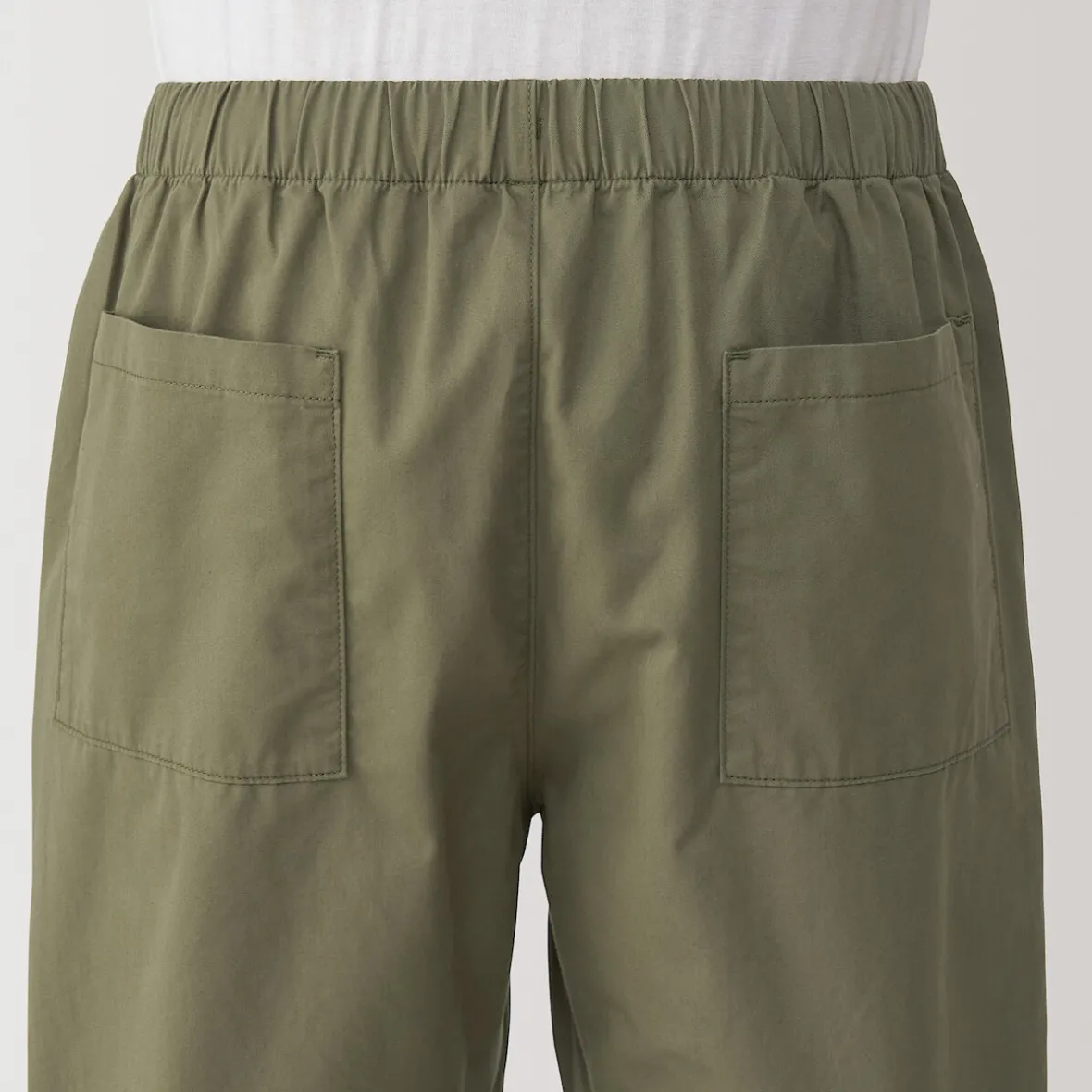 New Muji Pantalón de corte cómodo y algodón lavado para hombre