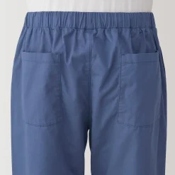 New Muji Pantalón de corte cómodo y algodón lavado para hombre
