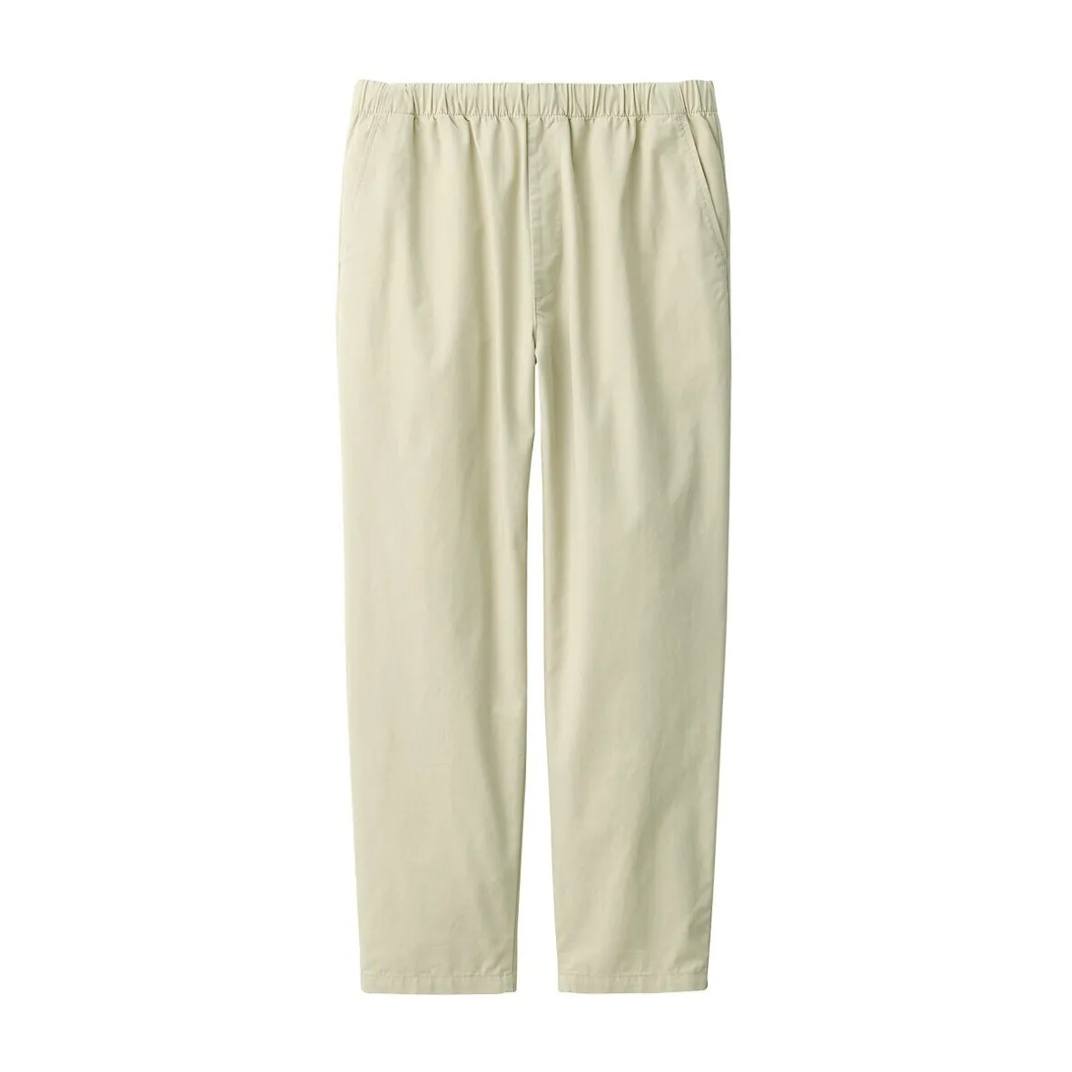 New Muji Pantalón de corte cómodo y algodón lavado para hombre