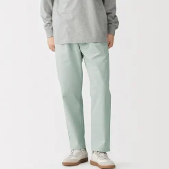 Discount Muji Pantalón de corte cómodo y algodón lavado para hombre