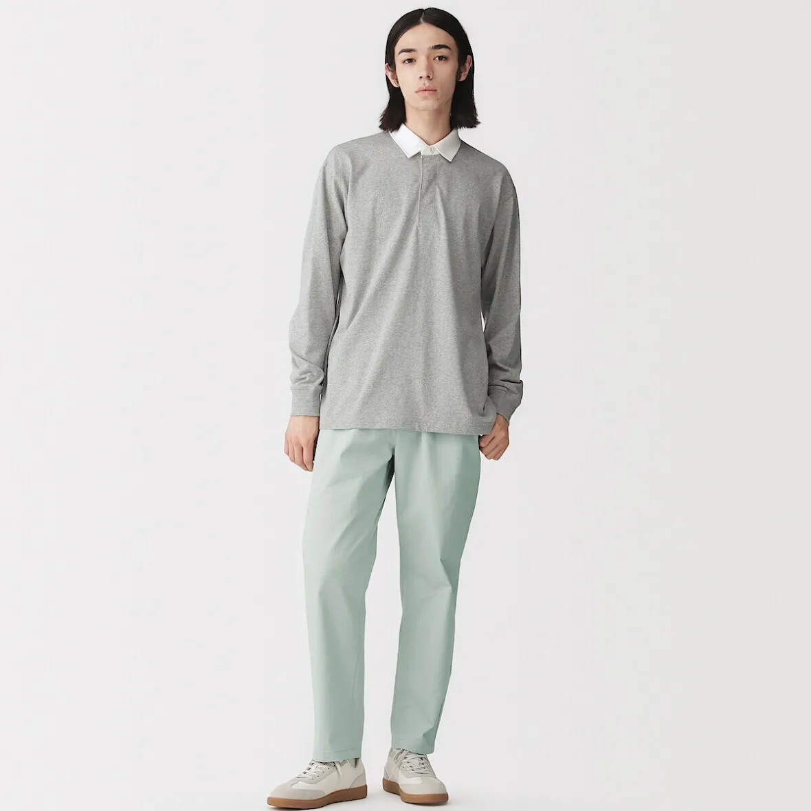 Discount Muji Pantalón de corte cómodo y algodón lavado para hombre