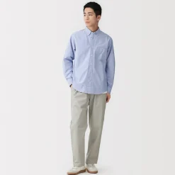 Discount Muji Pantalón de corte cómodo y algodón lavado para hombre