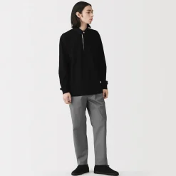 Discount Muji Pantalón de corte cómodo y algodón lavado para hombre
