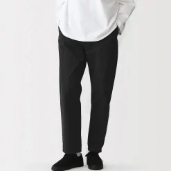 Discount Muji Pantalón de corte cómodo y algodón lavado para hombre