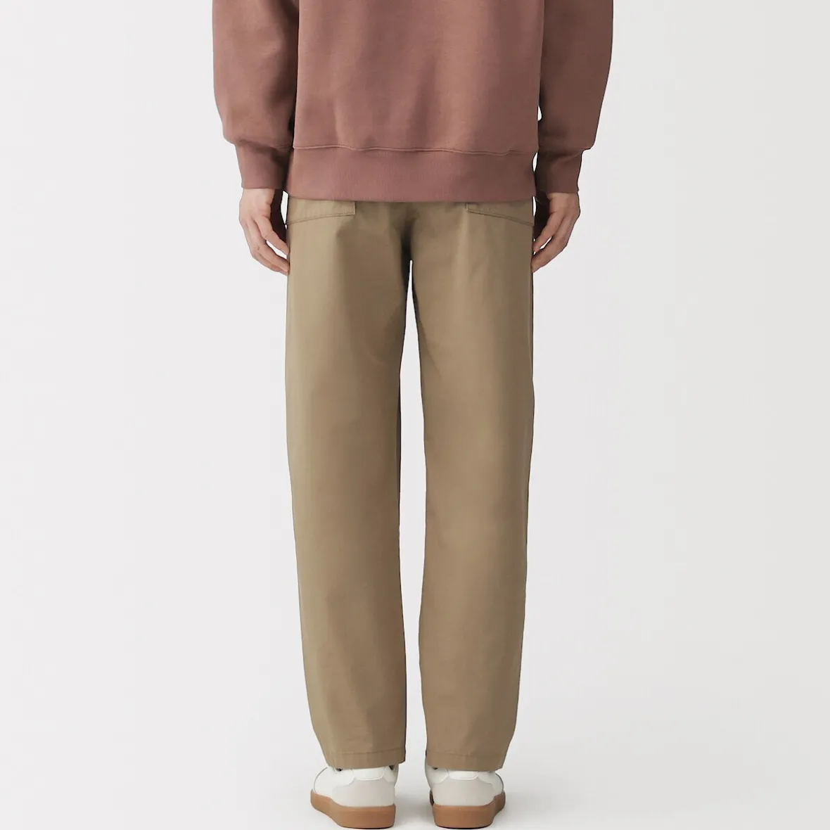 Discount Muji Pantalón de corte cómodo y algodón lavado para hombre