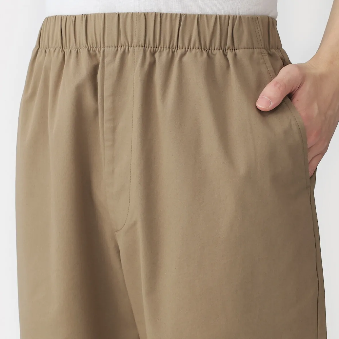 Discount Muji Pantalón de corte cómodo y algodón lavado para hombre