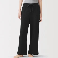 Discount Muji Pantalón largo de punto suelto para mujer