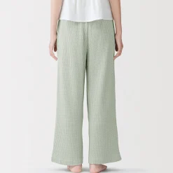 Discount Muji Pantalón largo de punto suelto para mujer