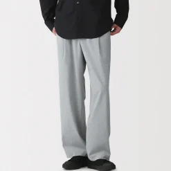 Best Muji Pantalón plisado de pierna ancha Quick Dry para hombre