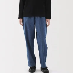 Discount Muji Pantalón vaquero de corte cómodo y algodón para mujer