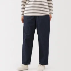 Discount Muji Pantalón vaquero de corte cómodo y algodón para mujer