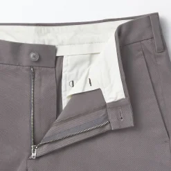 Outlet Muji Pantalon chino elastico para hombre (76cm) Marrón Agrisado