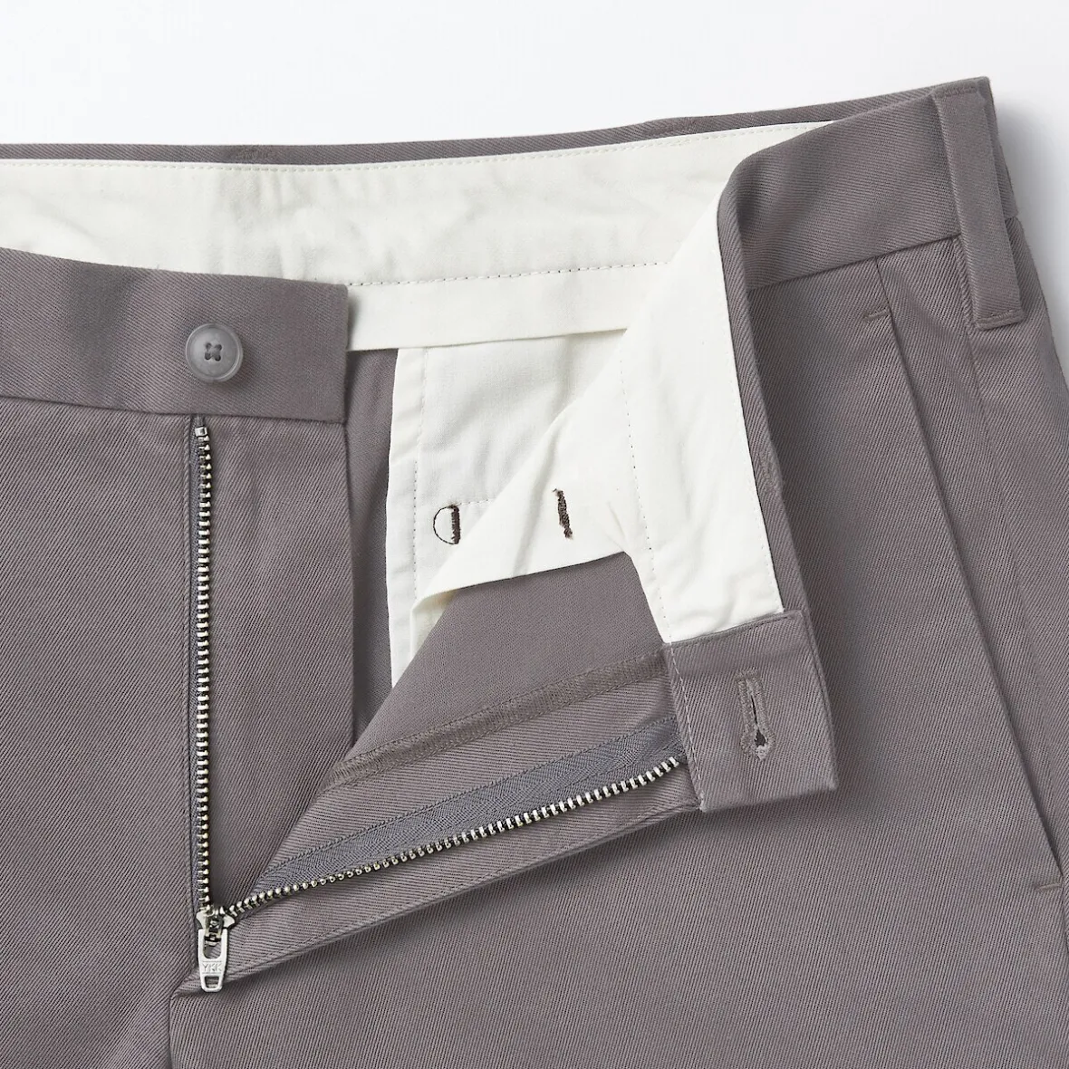 Outlet Muji Pantalon chino elastico para hombre (76cm) Marrón Agrisado