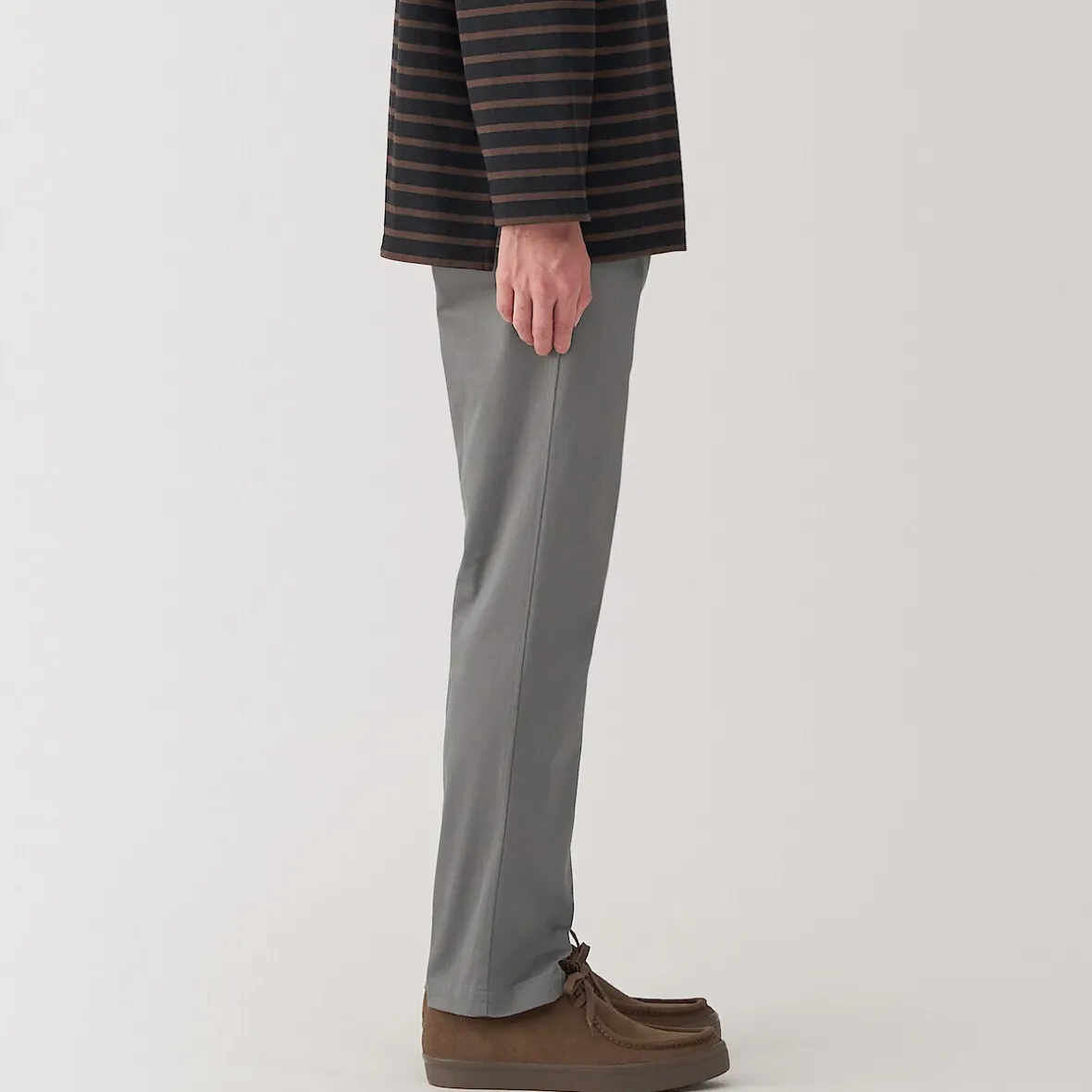Muji Pantalon chino elastico para hombre (76cm)