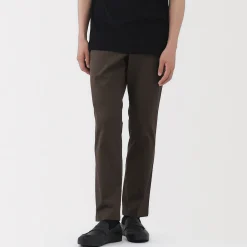 Muji Pantalon chino elastico para hombre (76cm)