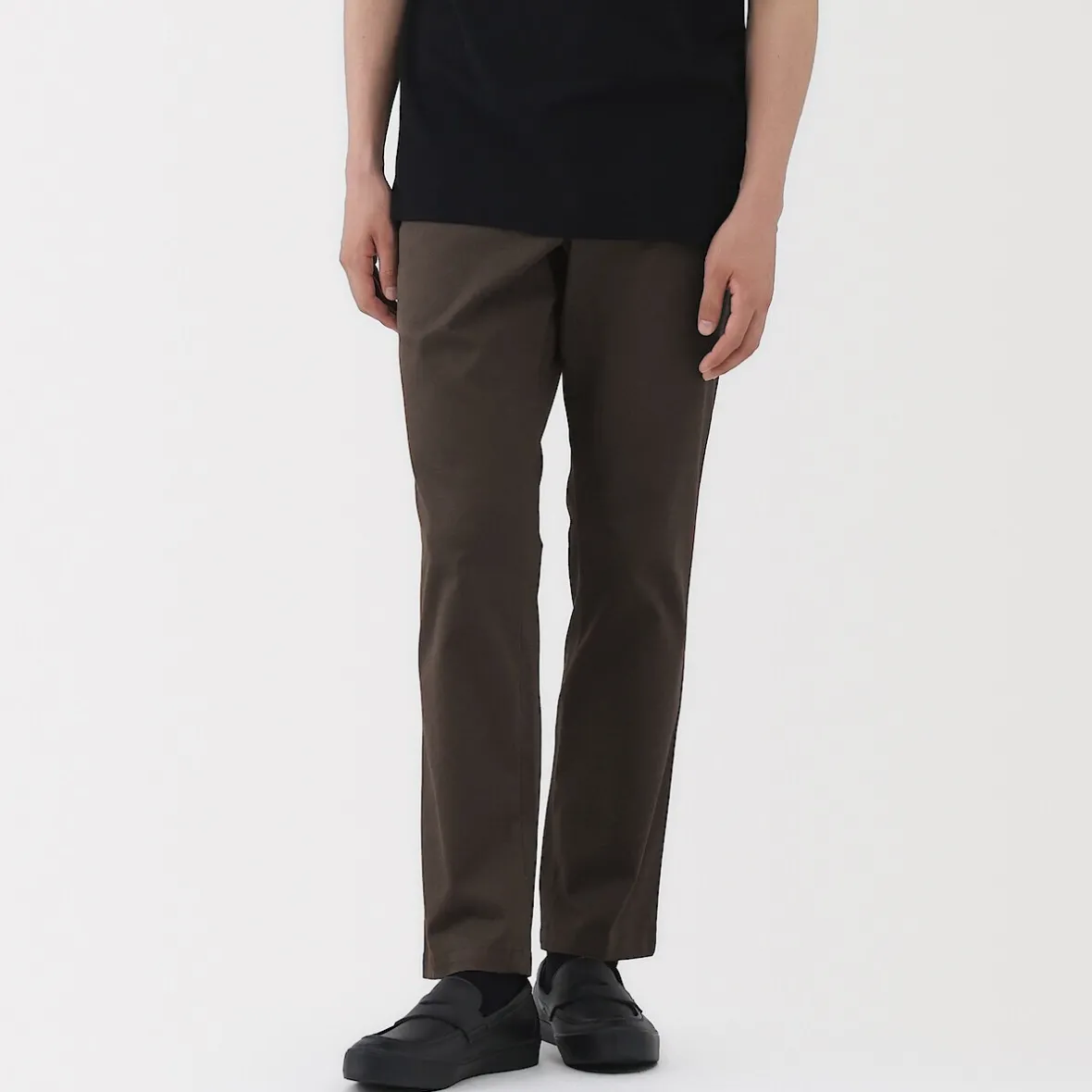 Muji Pantalon chino elastico para hombre (76cm)