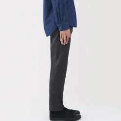 Muji Pantalon chino elastico para hombre (76cm)