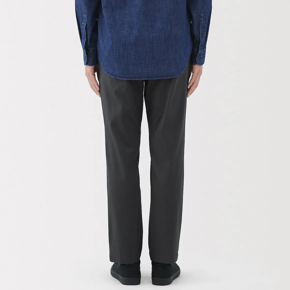 Muji Pantalon chino elastico para hombre (76cm)
